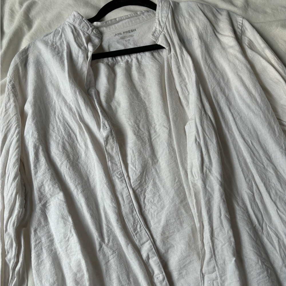 Joe Fresh White Button Down Shirt Top